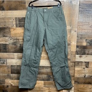 NWT Carhartt loose canvas carpenter Utility pants Mens Size 38x34